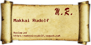 Makkai Rudolf névjegykártya